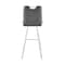 Armen Living Arizona 26" Counter Height Bar Stool in Charcoal Faux Leather and Brushed Stainless Steel Finish LCAZBAGR26 - alternate 6